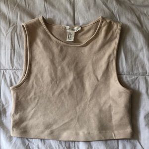 Forever 21 cream crop tank